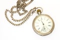 Old silver pocket watch. Royalty Free Stock Photo
