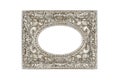 Old silver round picture frame Royalty Free Stock Photo