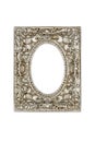 Old silver round picture frame Royalty Free Stock Photo