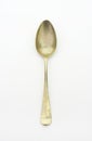 Old silver spoon Royalty Free Stock Photo