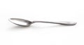 Old silver spoon isolated on white with clipping path included