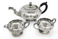 Old silver tea set Royalty Free Stock Photo