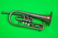 Old silver trumpet Royalty Free Stock Photo