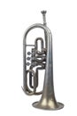 Old silver trumpet Royalty Free Stock Photo