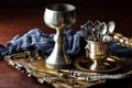 Old silver ware Royalty Free Stock Photo