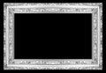 The old silver wooden frame Royalty Free Stock Photo