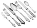 Old Silverware Set (Clipping Path) Royalty Free Stock Photo