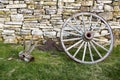 Old Single Wooden Wagon Wheel Royalty Free Stock Photo