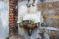 Old sink in a derelict room Royalty Free Stock Photo