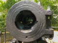 Old six inch British colonial cannon