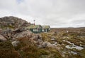 Bothy views from  summit of Ben Lomond National Park Tasmania Royalty Free Stock Photo