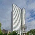 Old skyscraper - blue sky with clouds Royalty Free Stock Photo