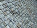 Old slate tiled roof Royalty Free Stock Photo