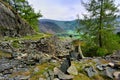 The old slate workings of Castle Crag Royalty Free Stock Photo