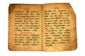 Old Slavjanic Russian Cyrillic manuscript Royalty Free Stock Photo