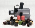 Old slide projector. film Royalty Free Stock Photo