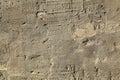 Old, sloppy, multi-layered wall covering of the house. Rough, uneven surface. Cement plaster on a brick wall, texture, background Royalty Free Stock Photo