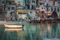 Old small boat in the harbor of Cefalu