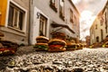 Old Small Burger Town AI Generated