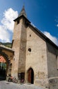 Old Small Church - Zuoz Engadine Switzerland Royalty Free Stock Photo