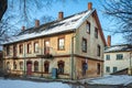 Old, small and cozy streets of the old town of Cesis. Latvia. Royalty Free Stock Photo
