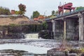 An old small dam with one open gateway