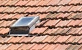 Old small roof window closeup Royalty Free Stock Photo