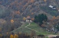 old small stone church on the hill Royalty Free Stock Photo