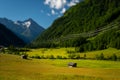 Old small wooden house in the alps Royalty Free Stock Photo