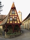 Fachwerkhaus Old Smithy in Rothenburg Royalty Free Stock Photo