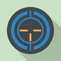 Old sniper aim icon, flat style