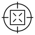 Old sniper aim icon, simple style