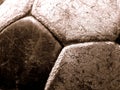 Old soccer ball background