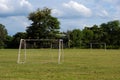 Old soccer goal Royalty Free Stock Photo