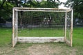 Old soccer goal Royalty Free Stock Photo