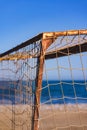 Old soccer goal Royalty Free Stock Photo