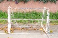 Old soccer goal Royalty Free Stock Photo