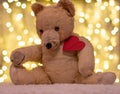 Old soft toy, teddy bear. Children toy. Royalty Free Stock Photo