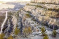 Old Soksky limestone quarry for mining limestone Royalty Free Stock Photo