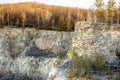 Old Soksky limestone quarry for mining limestone Royalty Free Stock Photo