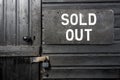 Old Sold Out Sign Royalty Free Stock Photo