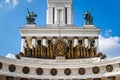 Old soviet architecture in VDNKh park in Moscow Royalty Free Stock Photo