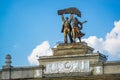 Old soviet architecture in VDNKh park in Moscow Royalty Free Stock Photo