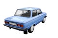 Old soviet car `Zaporozhets` on a white background. Royalty Free Stock Photo