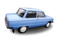 Old soviet car `Zaporozhets` on a white background. Royalty Free Stock Photo