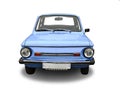 Old soviet car `Zaporozhets` on a white background. Royalty Free Stock Photo