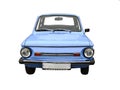 Old soviet car `Zaporozhets` on a white background. Royalty Free Stock Photo