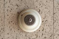 Old Soviet ceiling smoke sensor, close-up