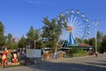 Old Soviet Ferris Wheel in Buchara, Uzbekistan Royalty Free Stock Photo