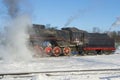 Old Soviet freight steam locomotive L-2055